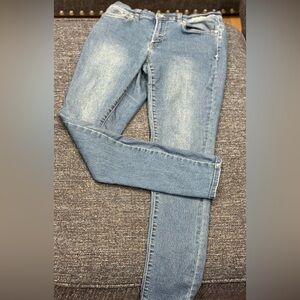 VENUS Light Blue Skinny Jeans with Decorative Button